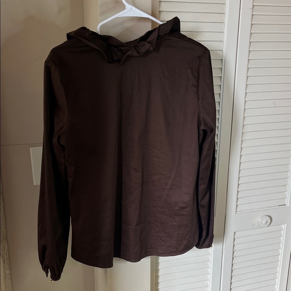 Elizabeth McKay Chocolate Ruffled Blouse - Picture 4 of 4